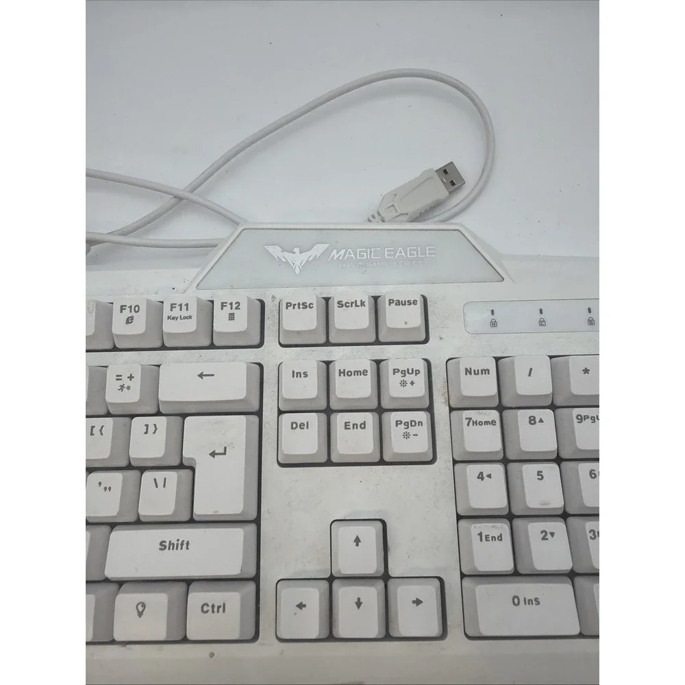 Havit Magic Eagle gaming keyboard, specifically from the white backlit